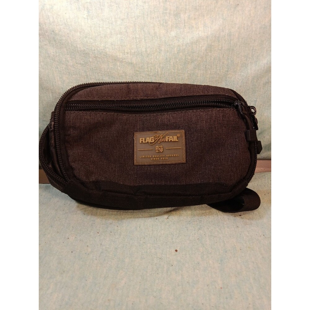 Flag Nor Fail canvas fanny pack brown